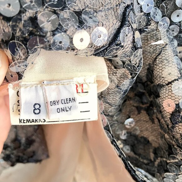 Vintage Plunge Back Mesh Lace Dress 8 Side Ruching Cocktail Formal Old Hollywood - Picture 8 of 9